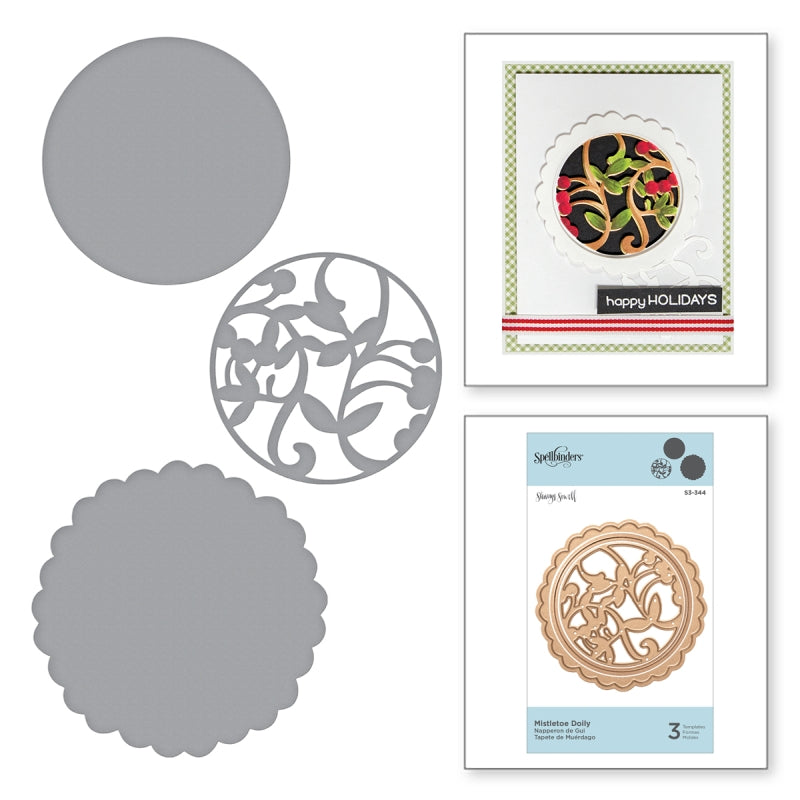 Spellbinders Mistletoe Doily Etched Dies