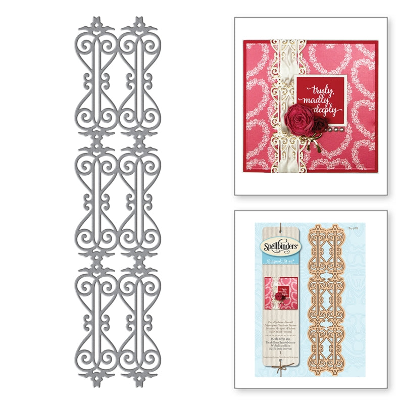 Spellbinders Swirls Strip Etched Dies