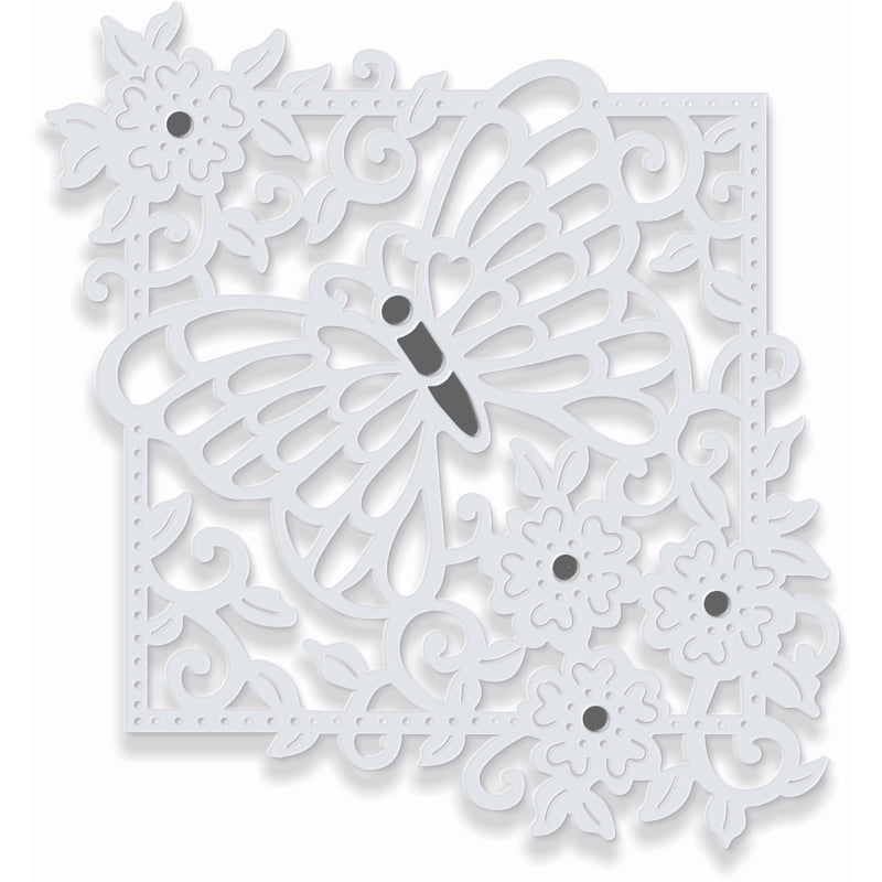 Sue Dix Butterfly Square Sweet Dixie Cutting Die