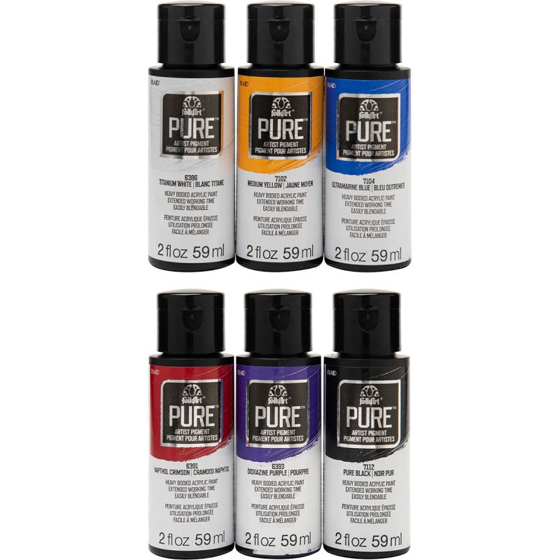 6 Colour Folkart Pigment Assortment