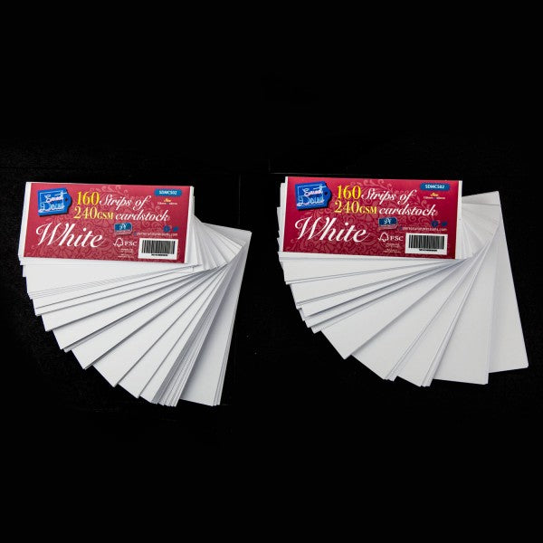 160 Card Strips White 147x76240gsm Size 147mm X 76mm