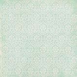 Trimcraft Blank Canvas - Blue Damask Decoupage Paper