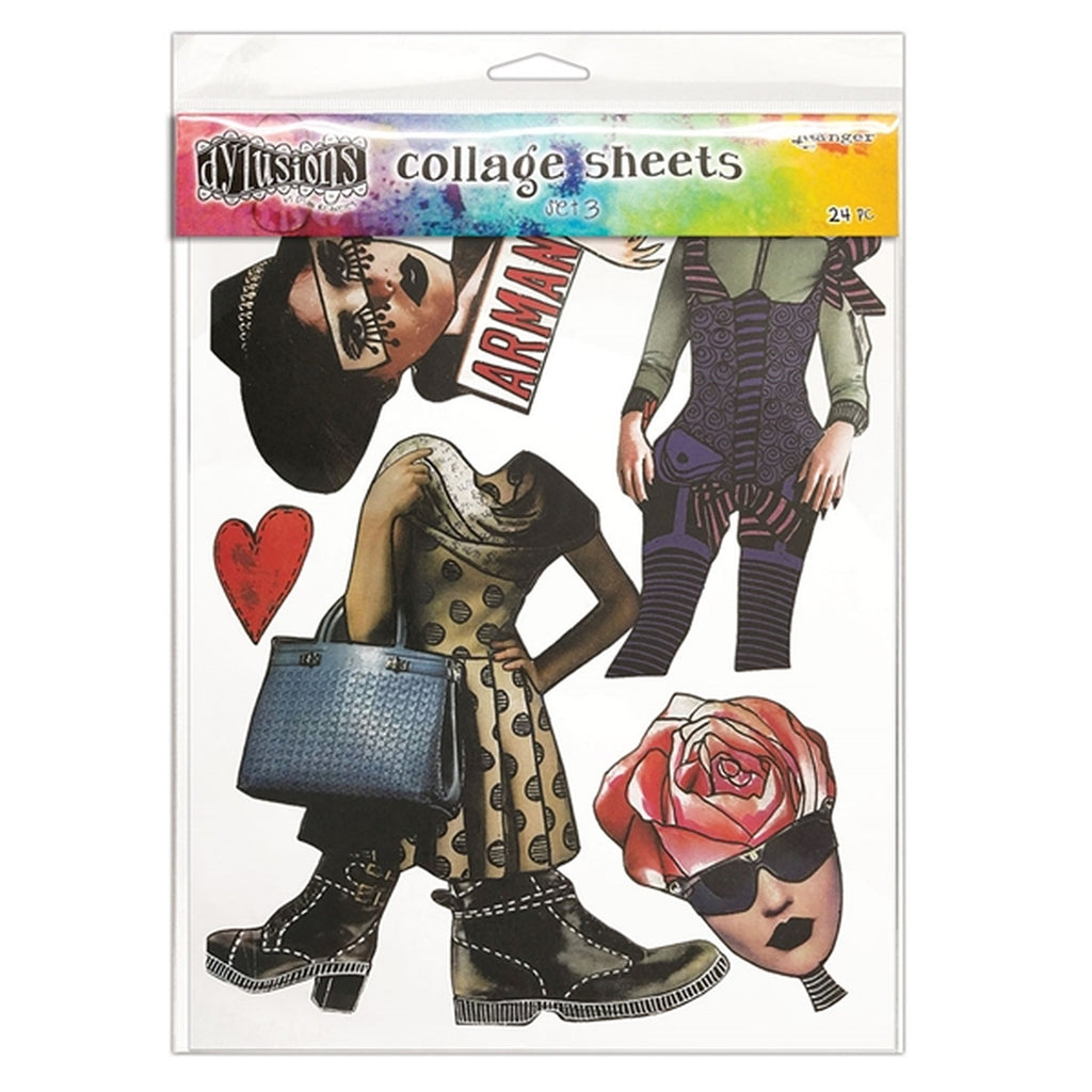 Ranger Dylusions Collage Sheets 3 - 8.5" X 11" (24 Sheets)