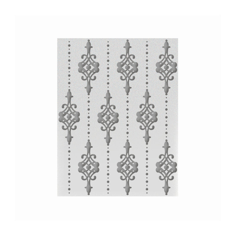 Artdeco Creations Con A2 Embossing Folder Lilliputana Curtain