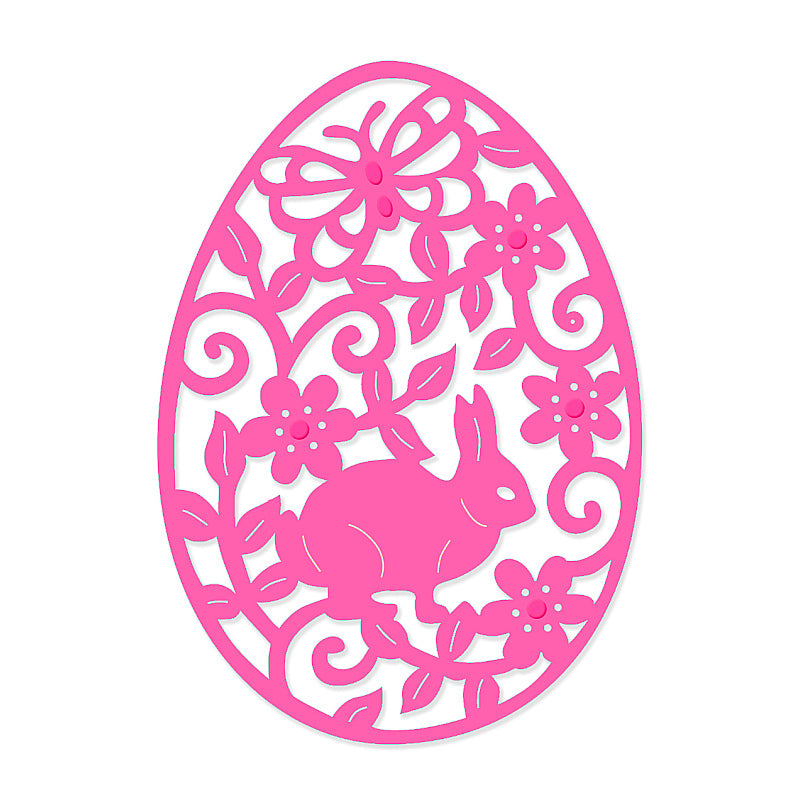 Sue Dix Filigree Bunny Easter Egg Sweet Dixie Cutting Die