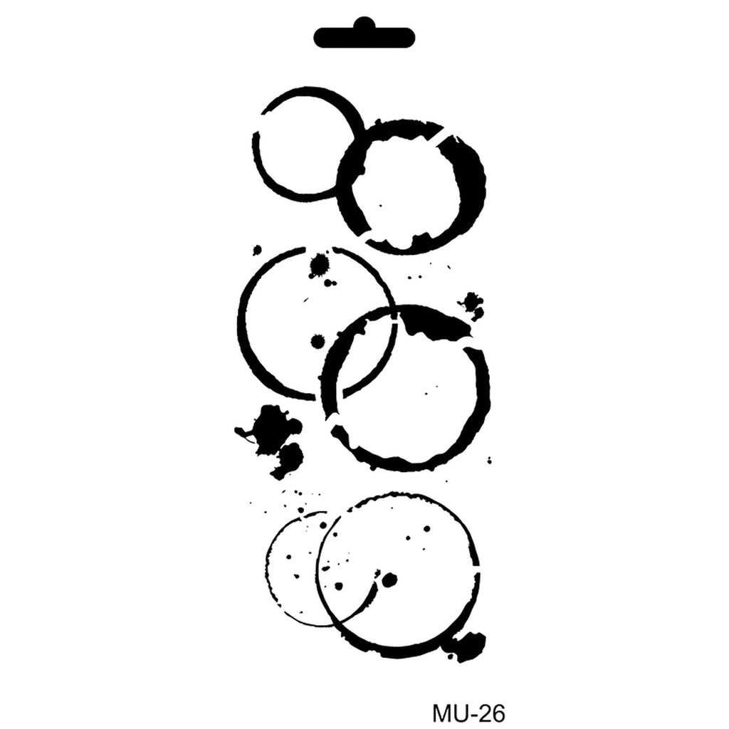Cadence 10 X 25 Mix Media Stencil - Coffee Rings