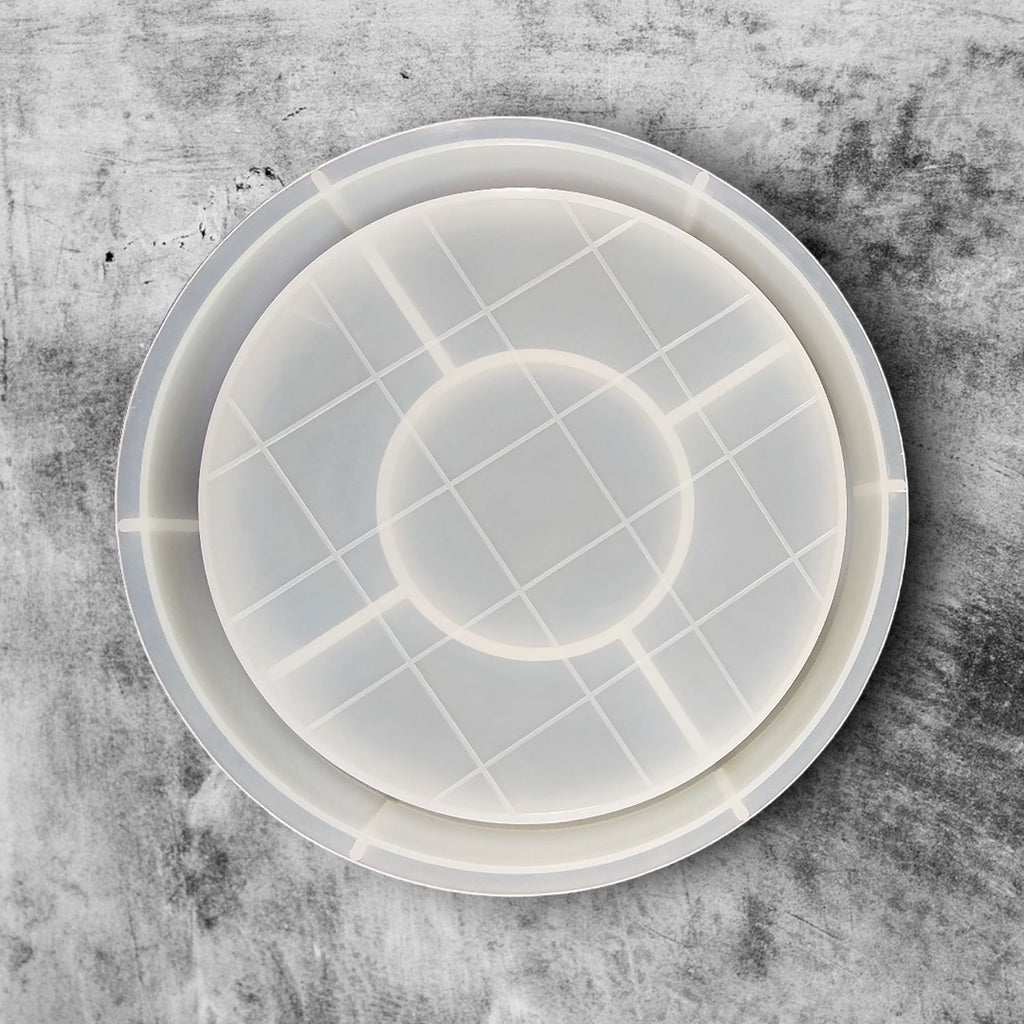 Earlyriser Round Mosaic Checkered Tray Silicone Mould