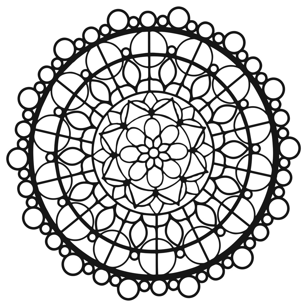 The Crafters Workshop 6x6 Stencil Beaded Mandala
