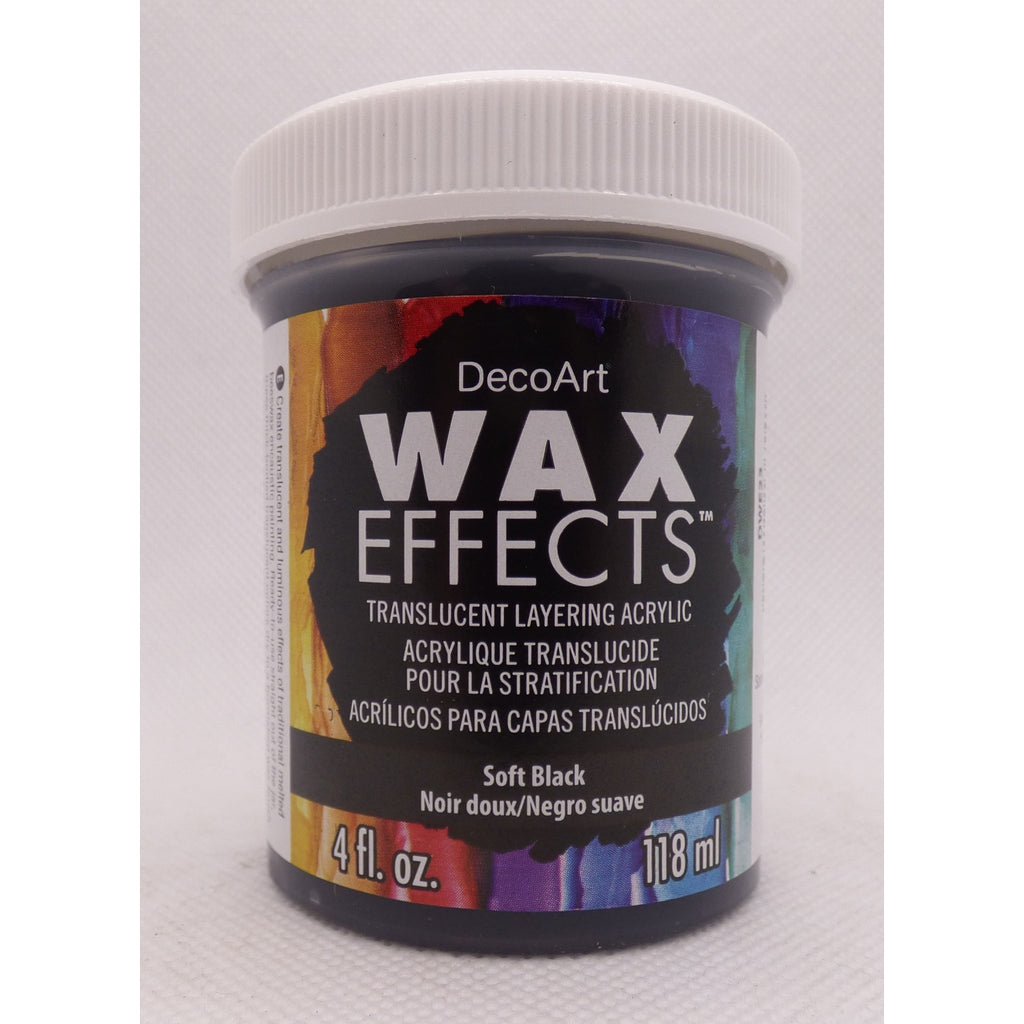 DecoArt Soft Black 4oz Wax Effects Encaustic Acrylic