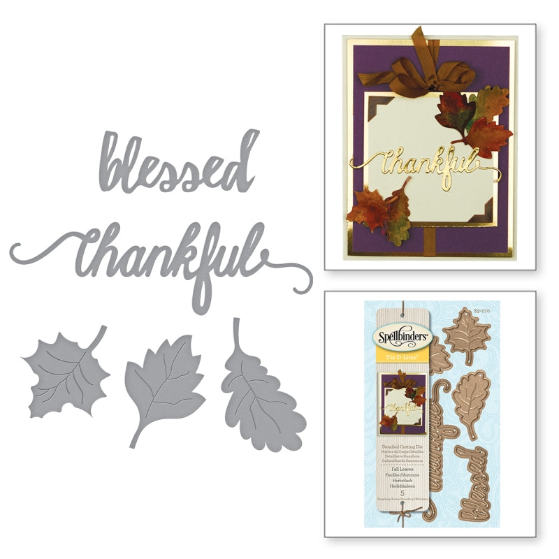 Spellbinders Fall Leaves Etched Dies
