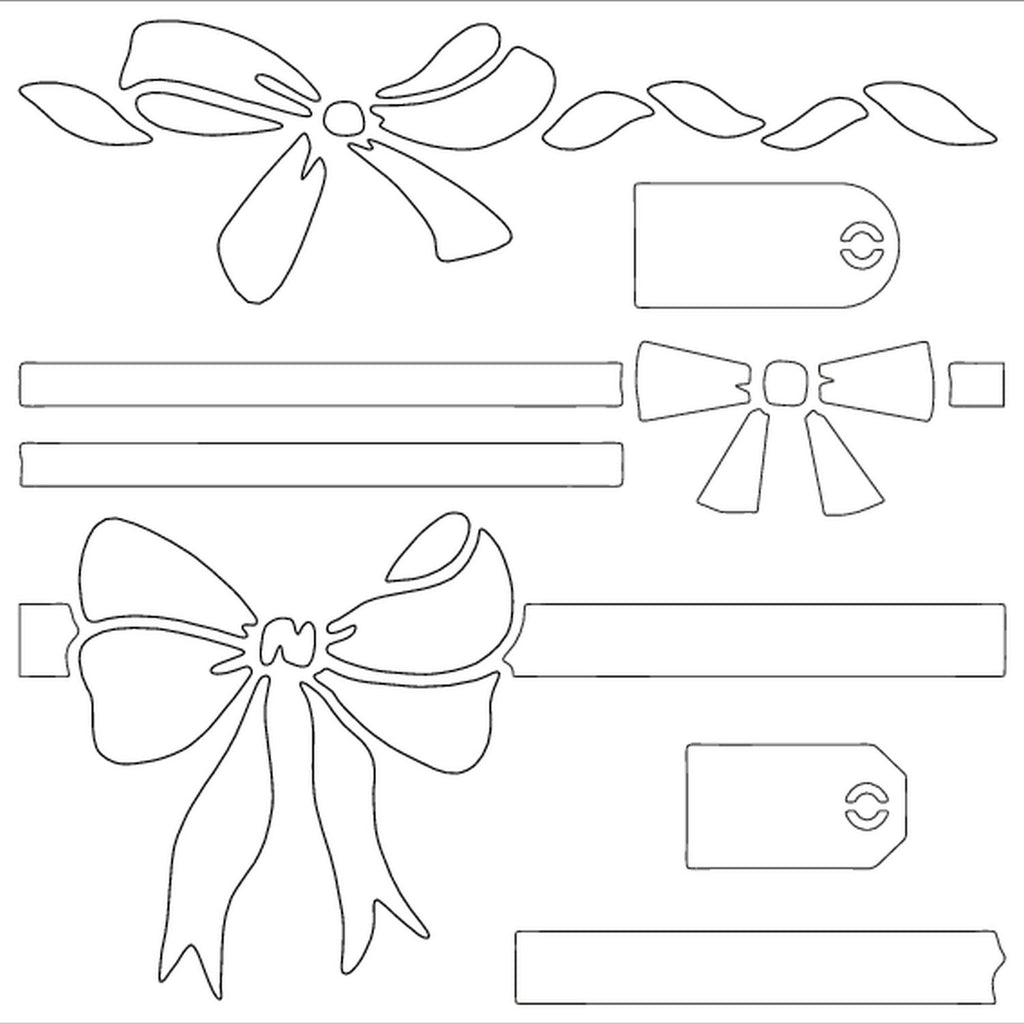 Bows And Borders Majemask Stencil