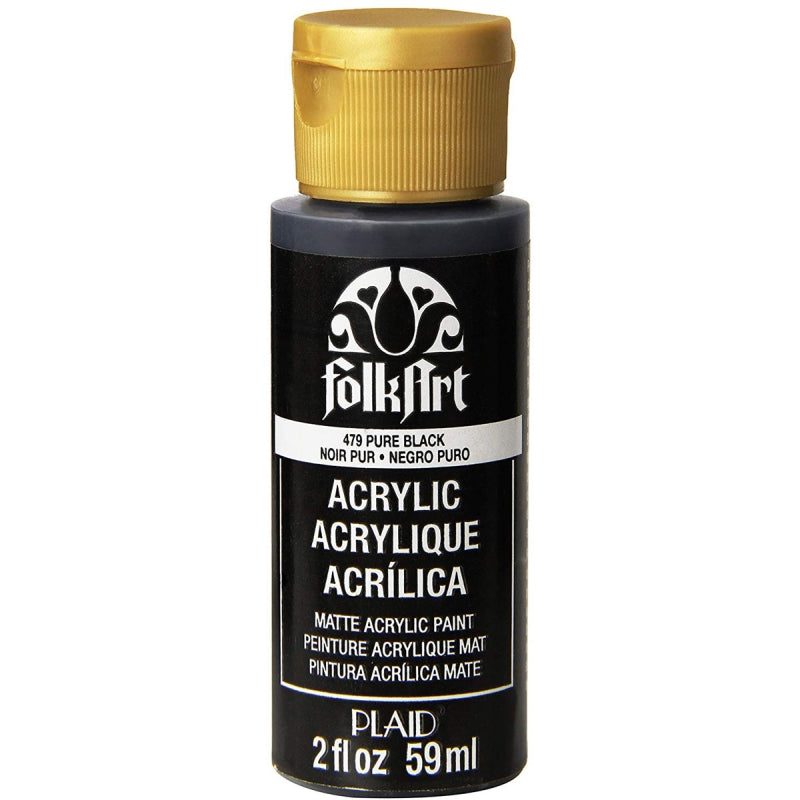 Pure Black Folkart- 2oz