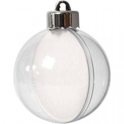 Creativ 2 Part Plastic Bauble - 6cm 8 Pack