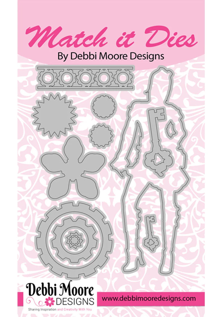 Debbi Moore Designs Match It Dies - Steam Punk Set 4