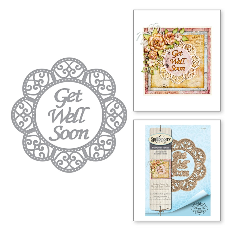 Spellbinders Get Well Soon Scalloped Circle
