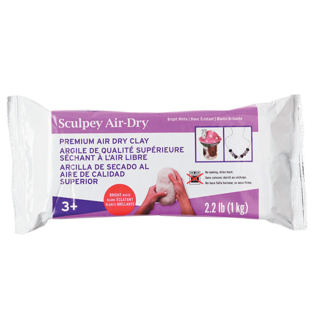Sculpey Air Dry Clay White, 2.2 Lb (1 Kg)