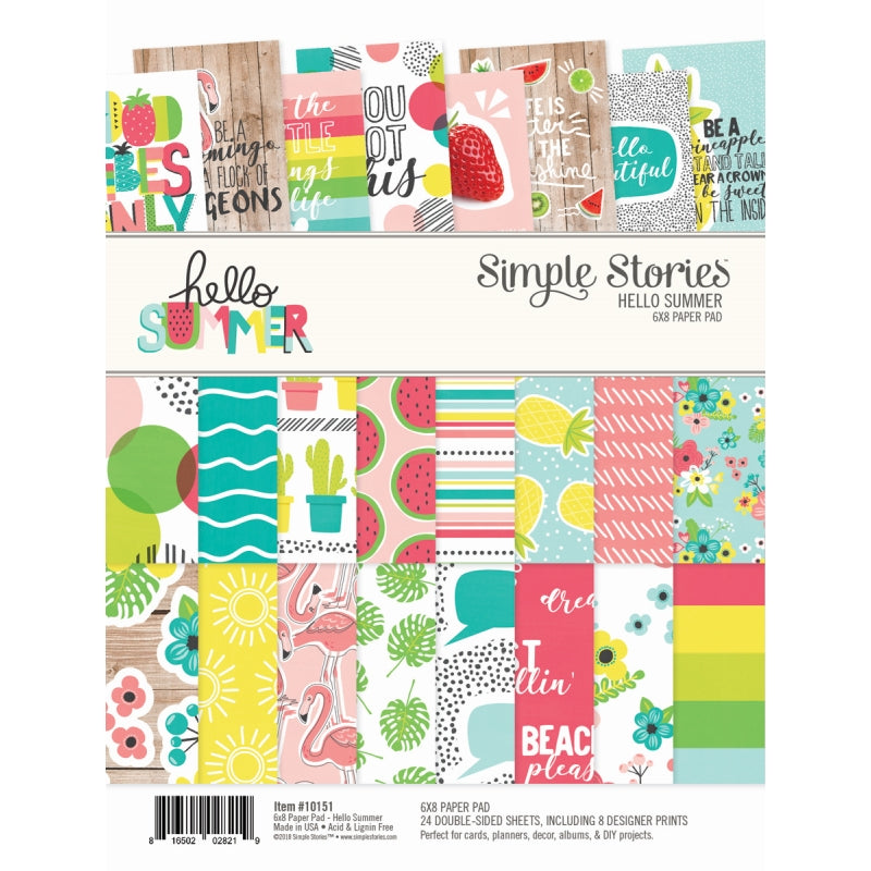 Simple Stories 6x8 Pad Hello Summer