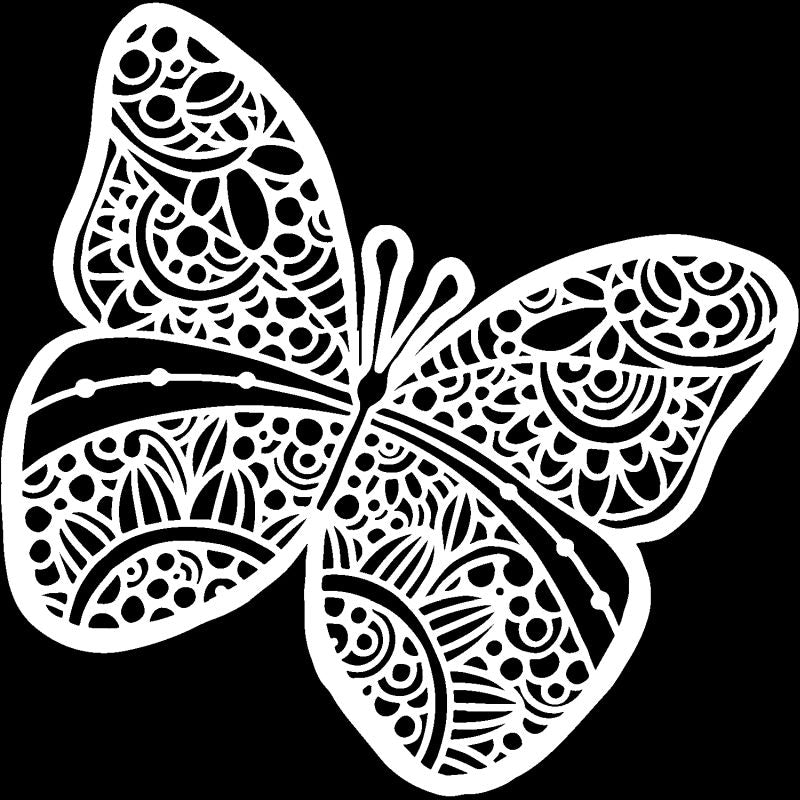 The Crafters Workshop 12x12 Stencil Sunny Butterfly