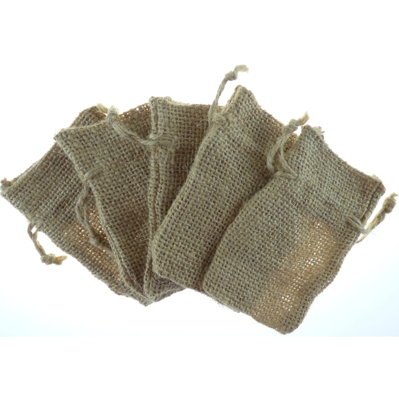 Hessian Bags 7cmx10cm Natural No.02 - 5 Pieces