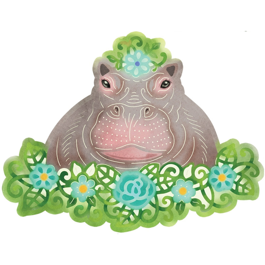 Floral Hippos - Sweet Dixie Cutting Die