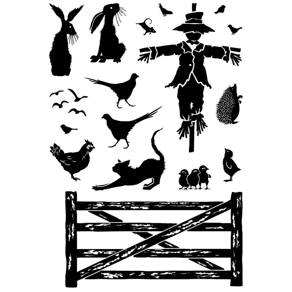 Card-io On The Fence A6 Clear Stamp Set
