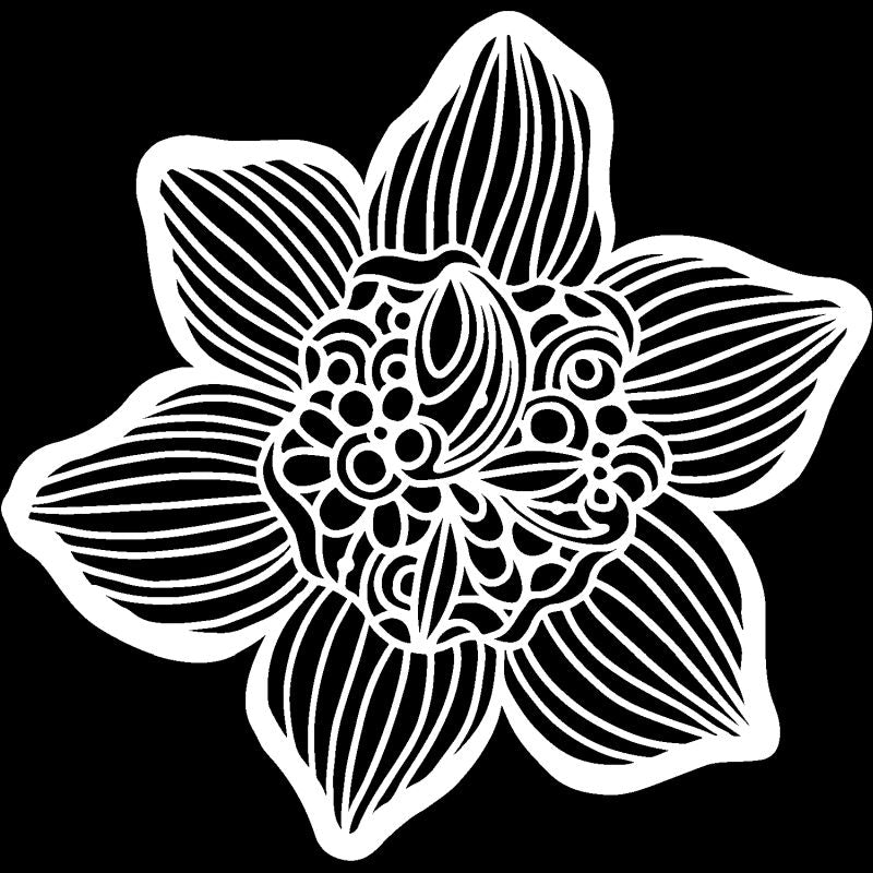 The Crafters Workshop 12x12 Stencil Cupped Daffodil