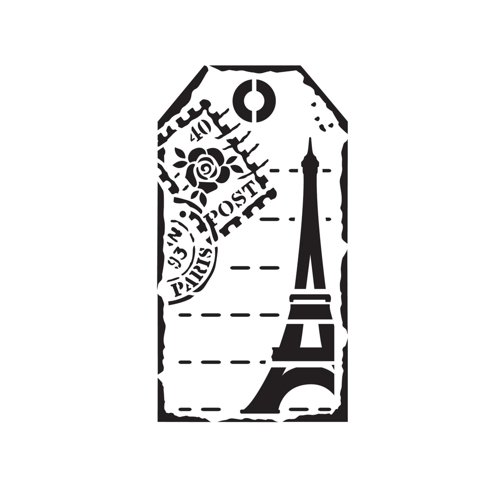 Viva Decor All Purpose Stencil A5 Tag Paris