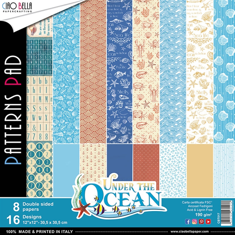 12"x12" Patterns Pad Under The Ocean
