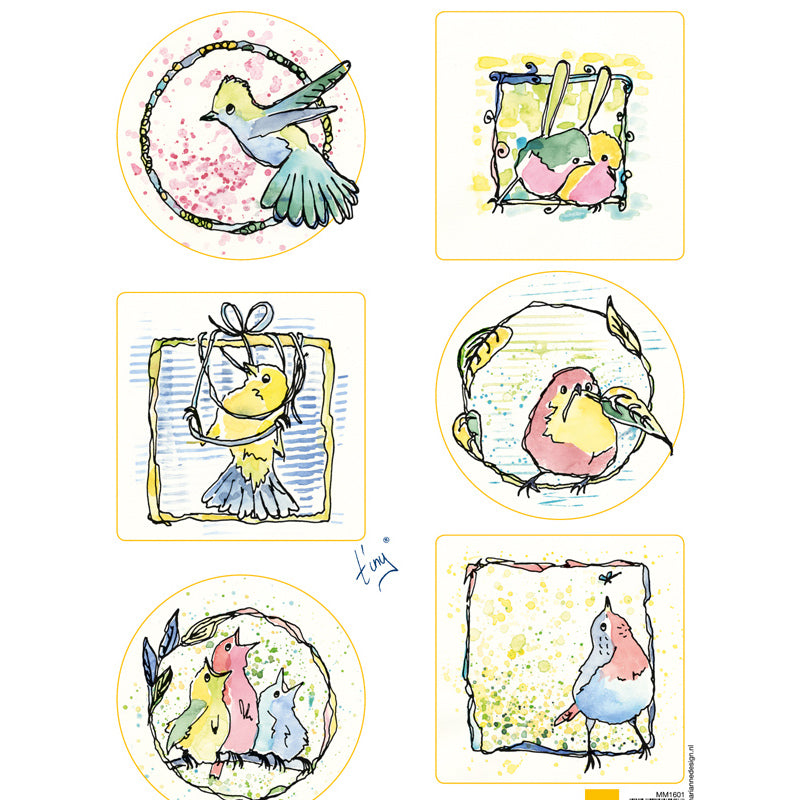 Marianne Design Colourful Birds Packs Of 10's