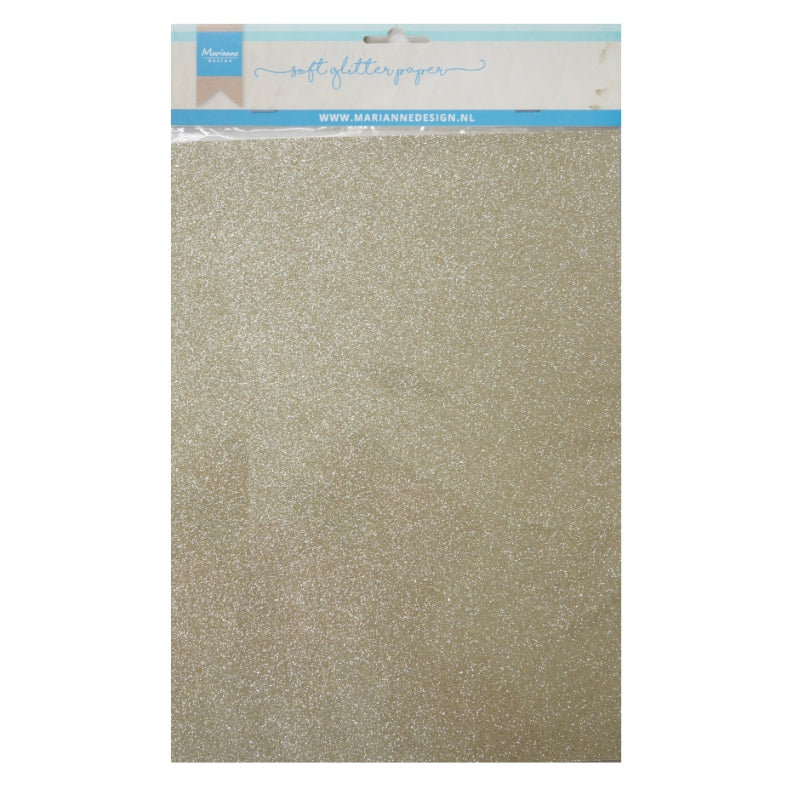 Marianne Design Soft Glitter Paper - Platinum