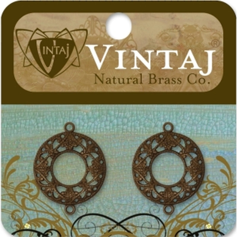 Vintaj Natural Brass Co. 17mm Filligree Ring Connector