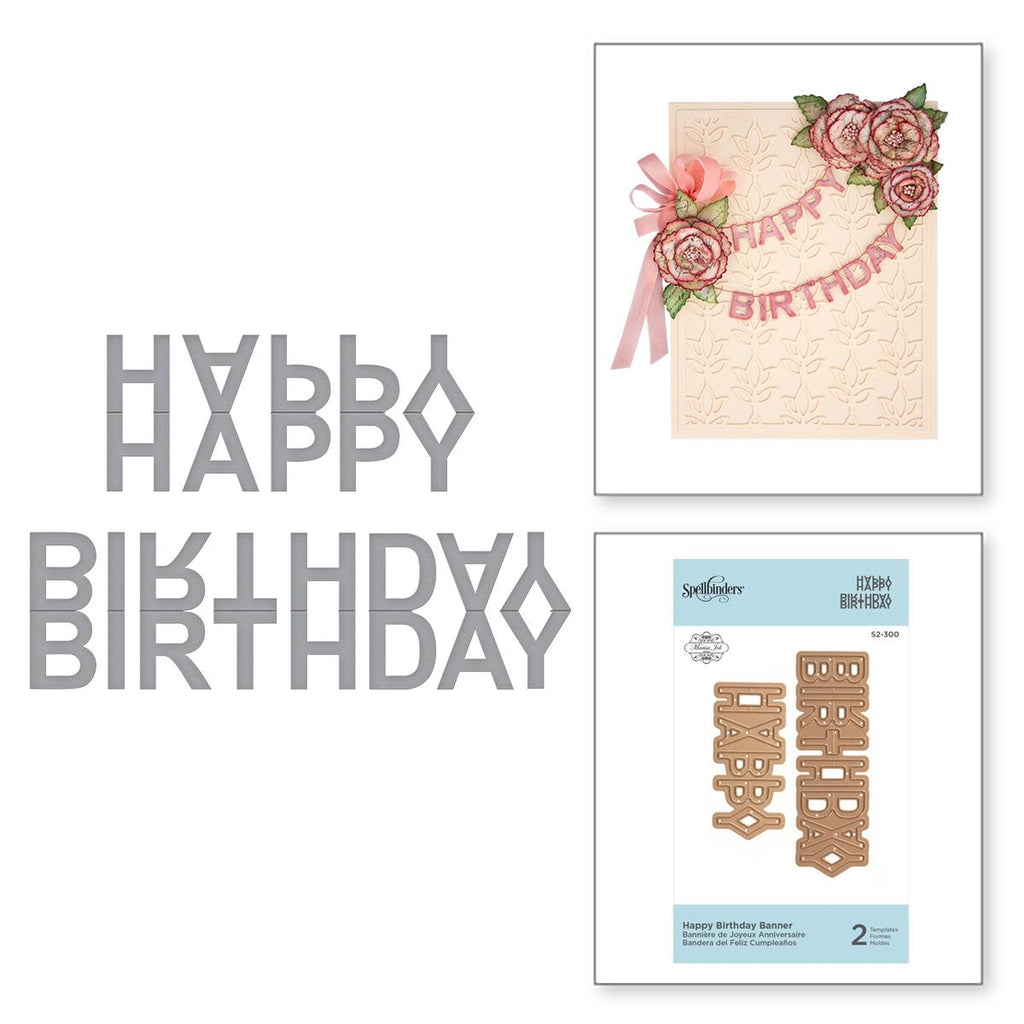 Spellbinders Die D-lites Happy Birthday Banner