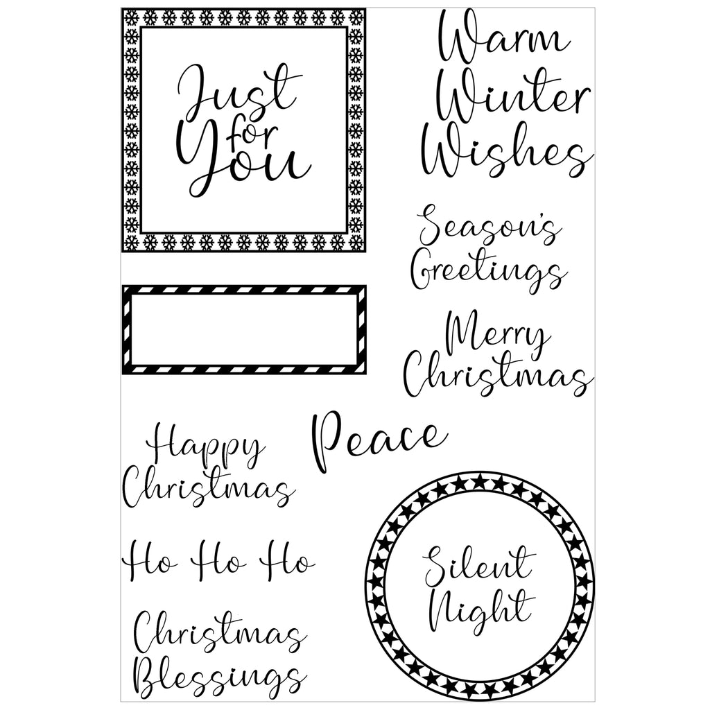 Card-io Festive Frames A6 Clear Stamp Set