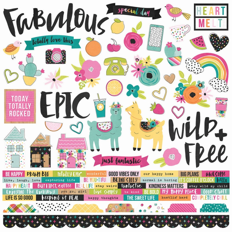 Simple Stories Combo Sticker Oh Happy Day