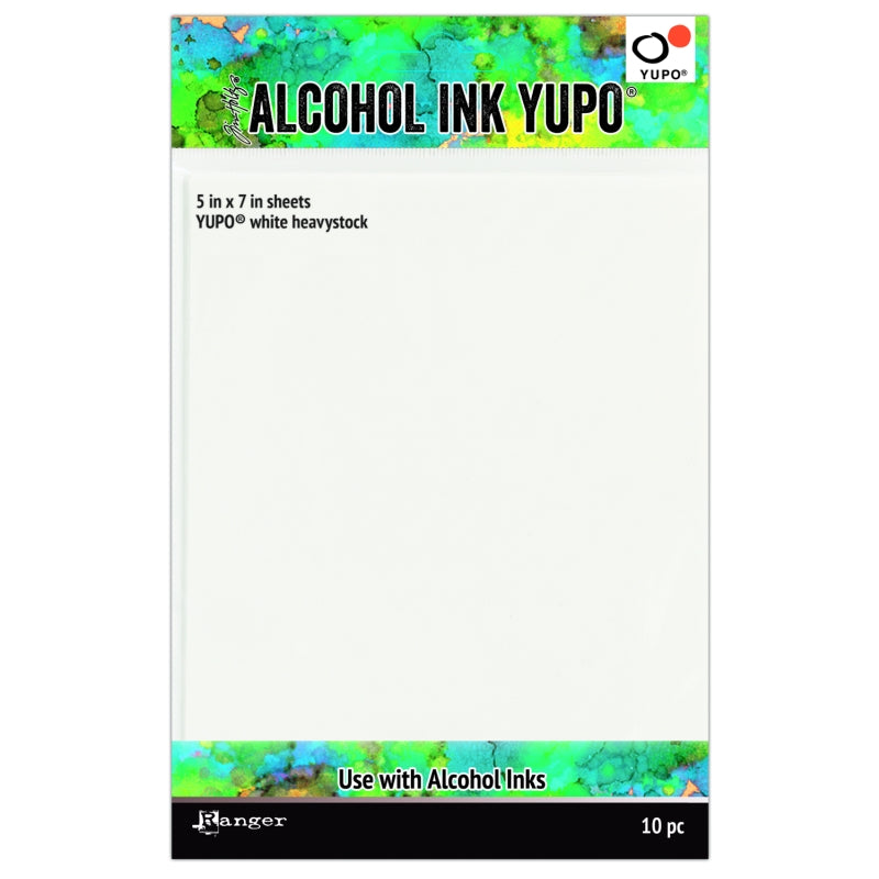 Ranger Alcohol Ink Yupo Paper White 5x7 Pack Of 10