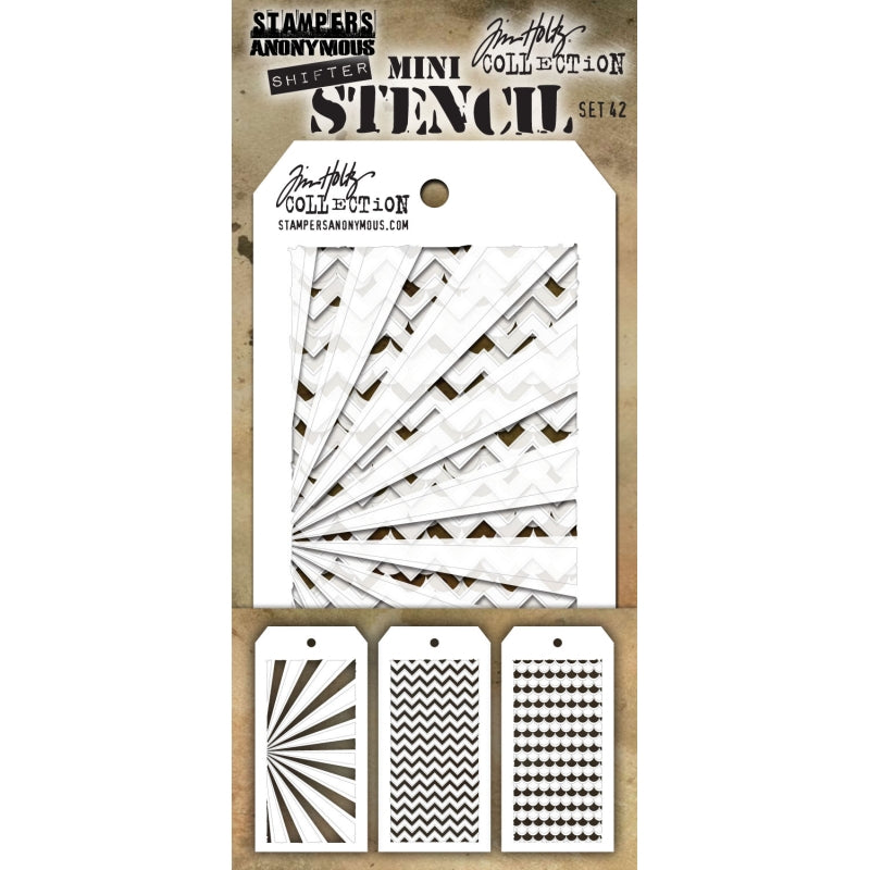 Art Gone Wild Mini Stencil Set 42 (3 Ea.)stencils