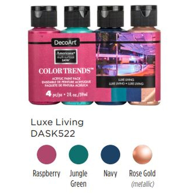 DecoArt 4 Colour Multi-surface Satin Luxe Living