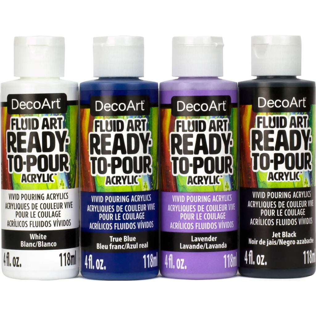 DecoArt 4 Colour Fluid Art Galactic Pouring Value Set