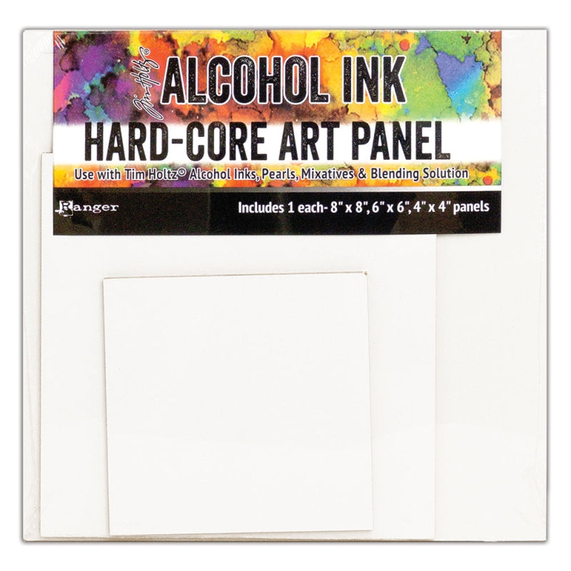 Ranger Hard Core Art Panels Square 3 Pack 1 Each Of 4" X 4", 6" X 6" And 8" X 8"