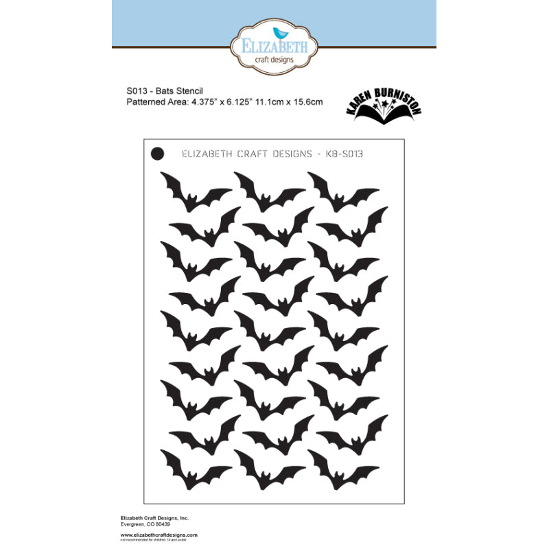 Elizabeth Craft Designs Bats Stage It Stencil
