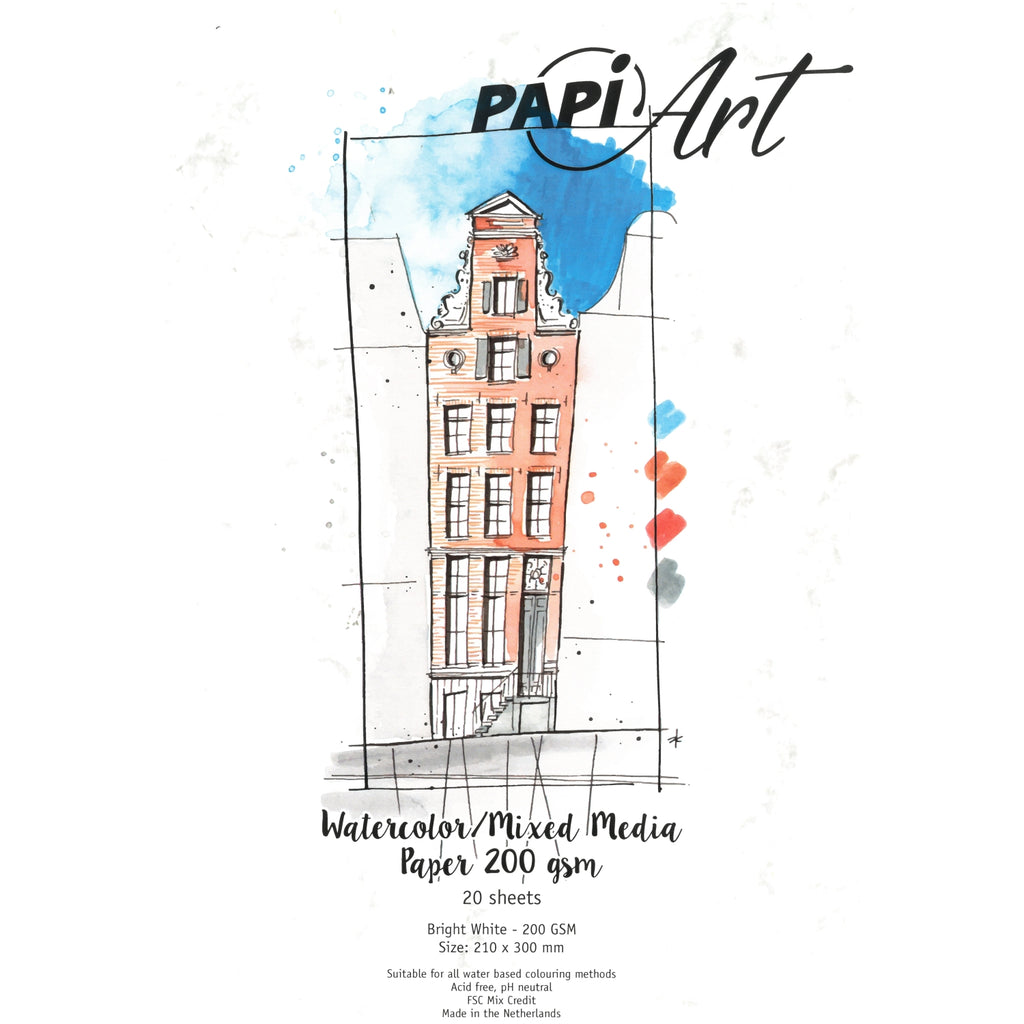 Watercolour/mixed Media White 200gsm (20 Sheets) 210 X 300 Mm