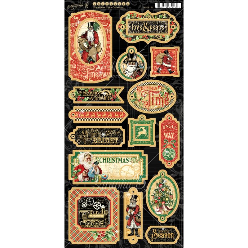 Graphic 45 Christmas Time Chipboard