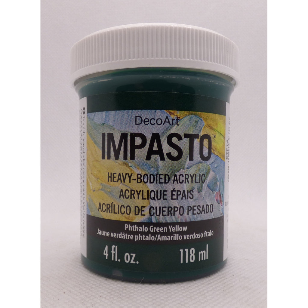 DecoArt Phthalo Green Yellow 4oz Traditions Impasto Paint