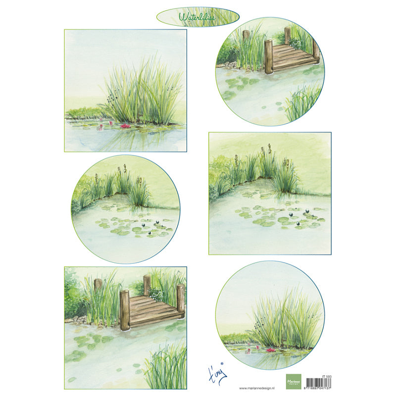 Marianne Design Tiny's Waterlilies Packs Of 10's