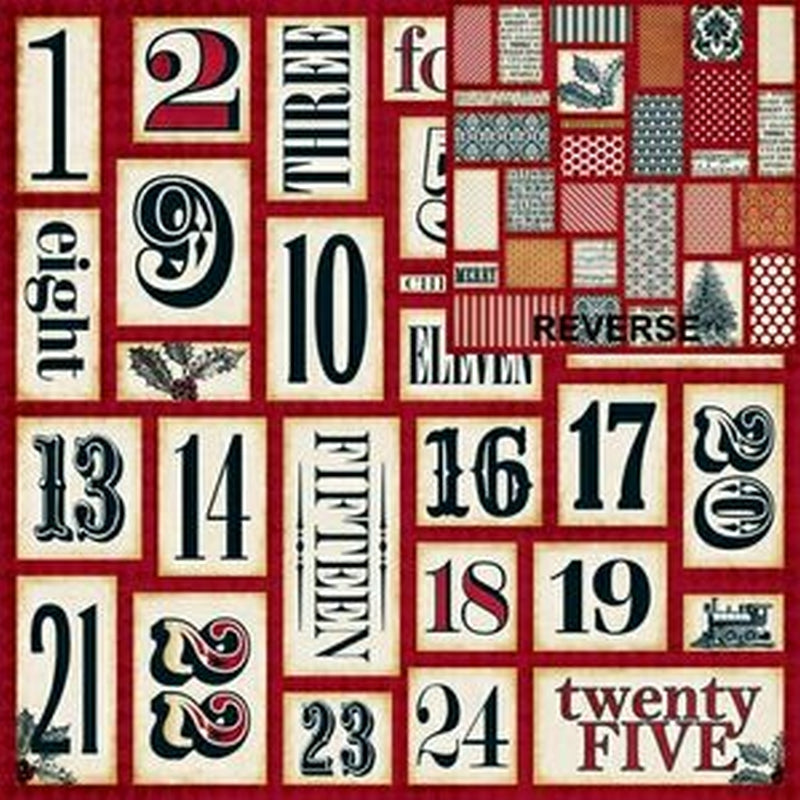 Teresa Collins Designs 12x12 - Noel Countdown (25) Single Sheets