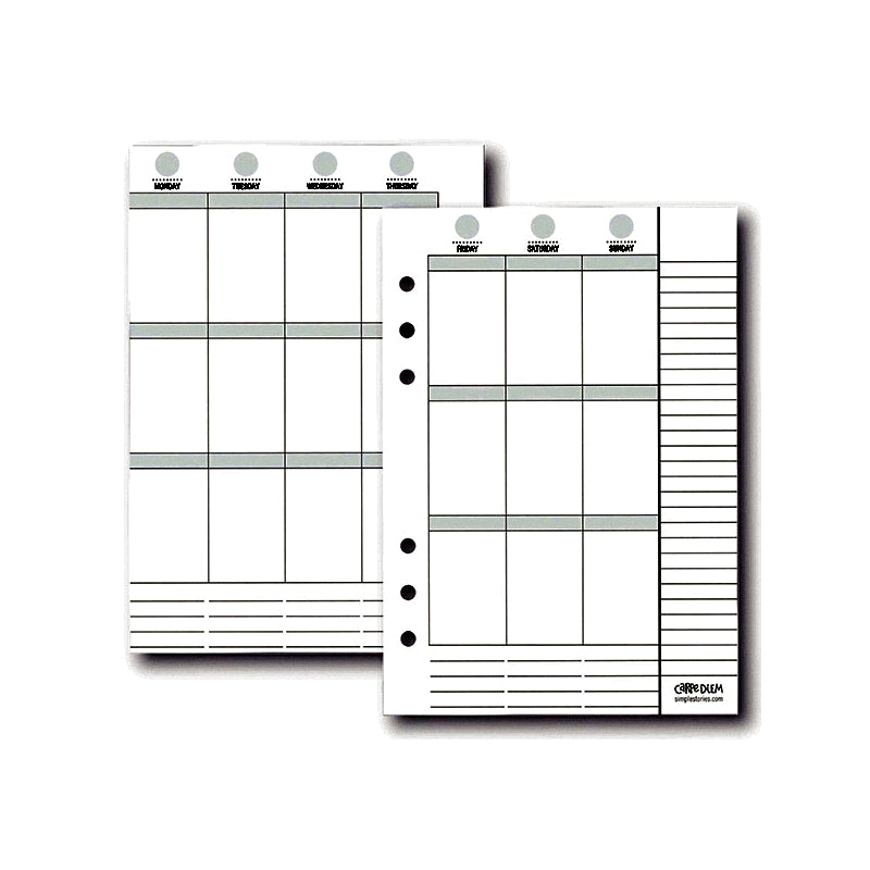 Pukka Pads Vertical Format Weekly Inserts Singles