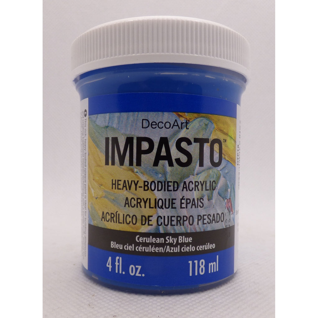 DecoArt Cerulean Sky Blue 4oz Traditions Impasto Paint