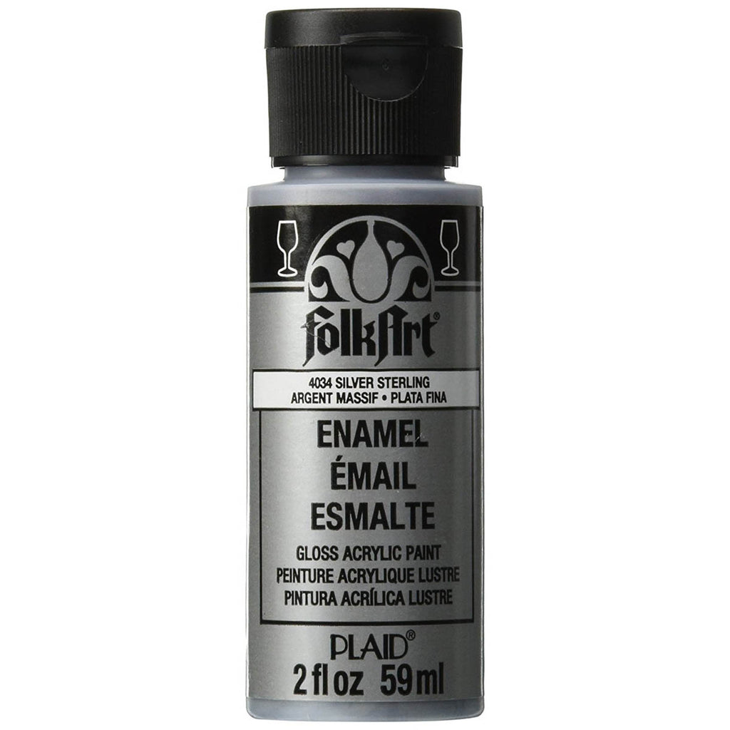 Silver Sterling Folkart Enamels Metallic - 2 Oz