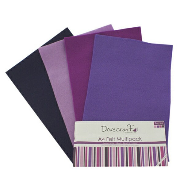 Trimcraft A4 Felt Purples