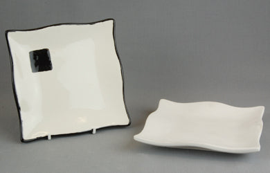 Ceramiche Arti-C Sushi Wavy Plate 14cm Square (Carton Of 6)